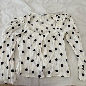 Reformation long sleeved blouse